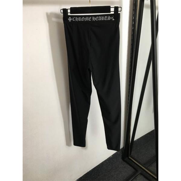 クロムハーツ コピー 2025秋冬 高級感 CHROME HEARTS ブラック CHロゴ スポーツブラ＆レギンスセット 美シルエット