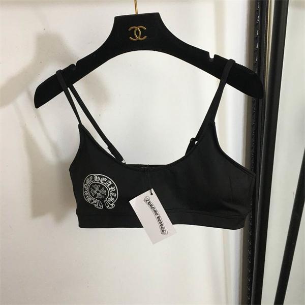 CHROME HEARTS シック ブラック クロムハーツ コピー スポーツブラ＆レギンスセット 大人スタイル