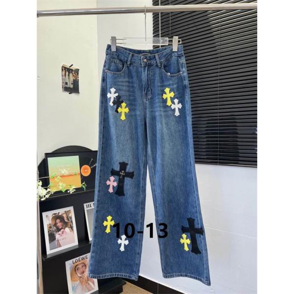 クロムハーツ コピー 2025秋冬 遊び心 高級感 CHROME HEARTS デニム 大人 カジュアル デニムパンツ