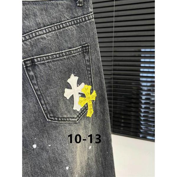 新作 グレーブラック 上質 クロムハーツ コピー ウォッシュ デザインデニム 抜群 CHROME HEARTS