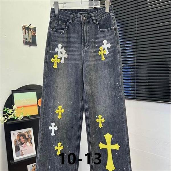 新作 グレーブラック 上質 クロムハーツ コピー ウォッシュ デザインデニム 抜群 CHROME HEARTS