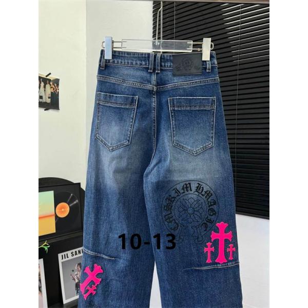 クロムハーツ コピー CHROME HEARTS 2025秋冬 人気 ブルー  CHロゴ入り デニム 存在感バツグン