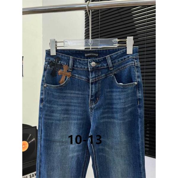 クロムハーツ コピー 2025秋冬 定番ブルー 上質 ポイント シンプル デニムパンツ CHROME HEARTS