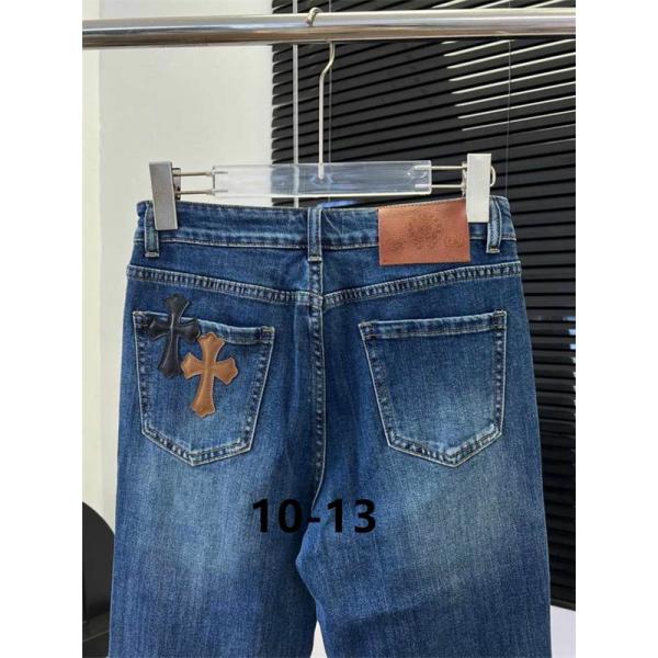 クロムハーツ コピー 2025秋冬 定番ブルー 上質 ポイント シンプル デニムパンツ CHROME HEARTS