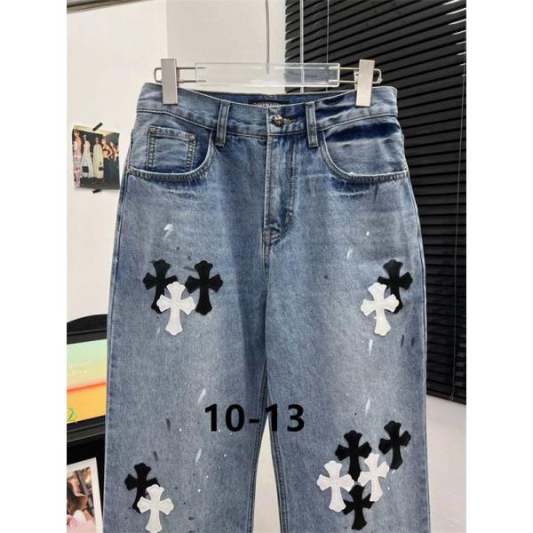 トレンド感溢れる CHROME HEARTS グレー ウォッシュ デニム おしゃれ クロムハーツ コピー