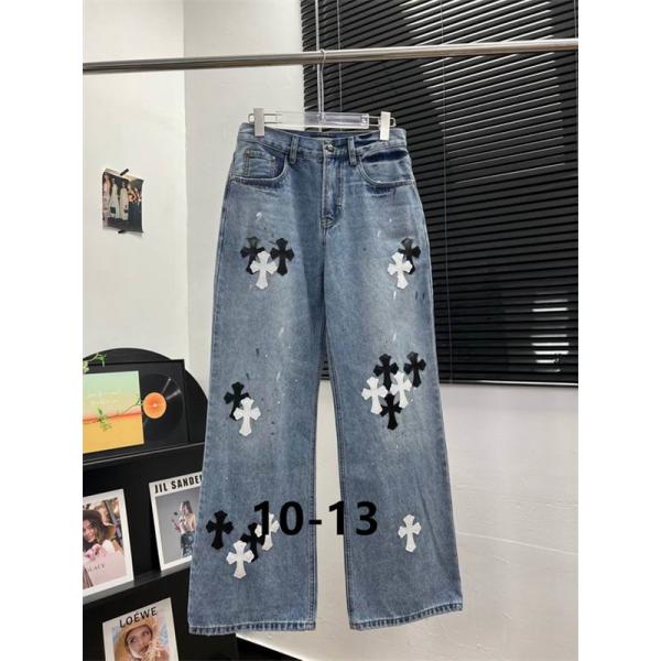 トレンド感溢れる CHROME HEARTS グレー ウォッシュ デニム おしゃれ クロムハーツ コピー