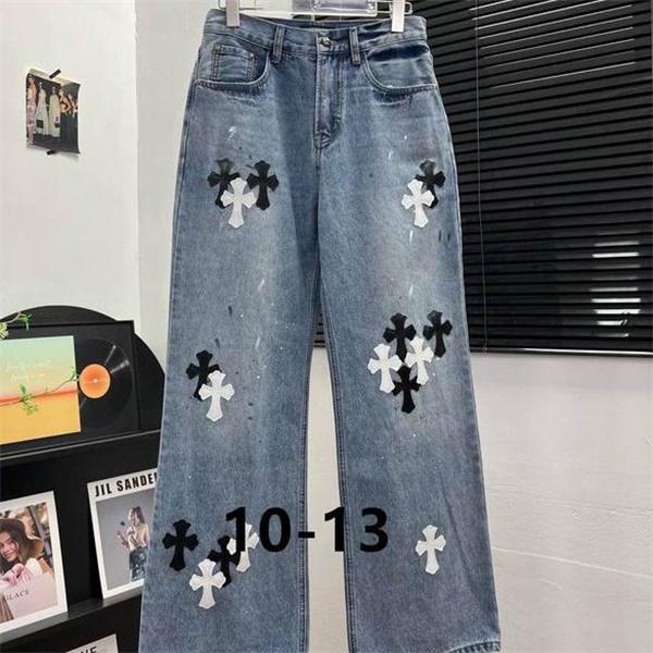 トレンド感溢れる CHROME HEARTS グレー ウォッシュ デニム おしゃれ クロムハーツ コピー