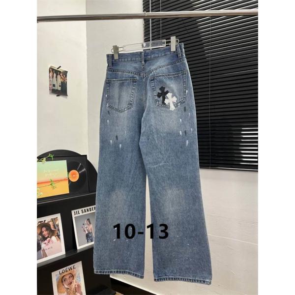 トレンド感溢れる CHROME HEARTS グレー ウォッシュ デニム おしゃれ クロムハーツ コピー