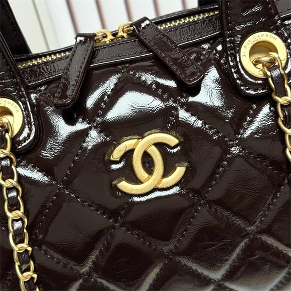 新作 ブラウン 大人可愛い 人気 旅行 高級感 CHANEL シャネル スーパーコピー ボストンバッグ