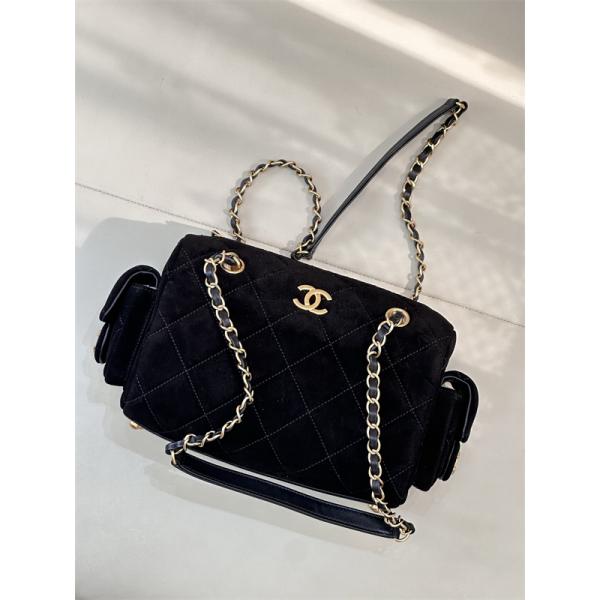 大人エレガント ブラウン スエード 高級感 CHANEL シャネル スーパーコピー ショルダーバッグ
