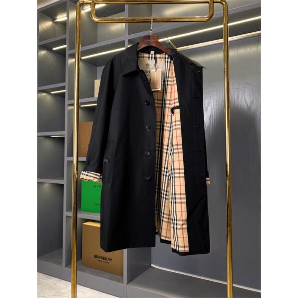 BURBERRY 激安 メンズ カムデン シングルブレスト コート ガバジン素材 英国クラシック 細身シルエット オールシーズン対応