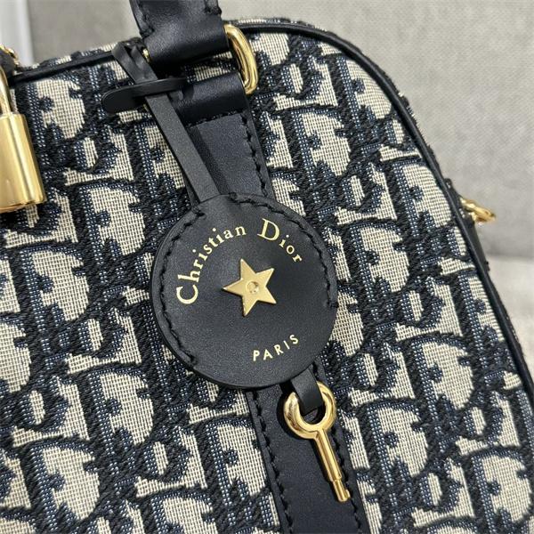 2025秋冬 ブルーグレー 人気急増 上質 収納便利 ミニボストンバッグ Dior ディオール 偽物