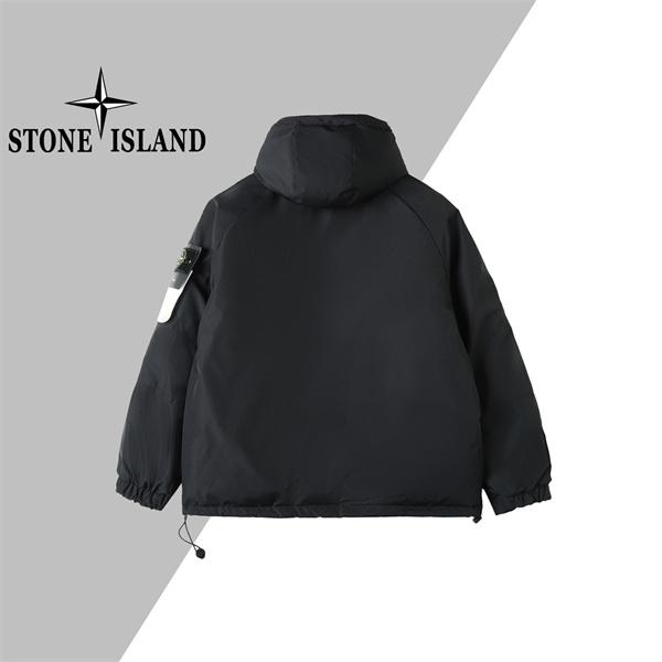 ブラック タフ素材 高機能 防水仕上げ STONE ISLAND ストーンアイランド コピー  ダウンジャケット 