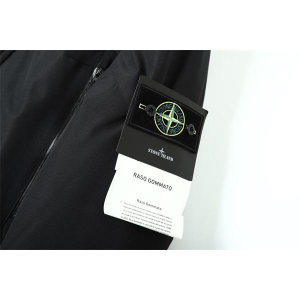 ブラック タフ素材 高機能 防水仕上げ STONE ISLAND ストーンアイランド コピー  ダウンジャケット 