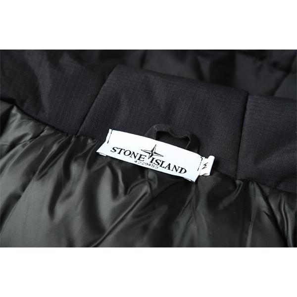 ブラック タフ素材 高機能 防水仕上げ STONE ISLAND ストーンアイランド コピー  ダウンジャケット 