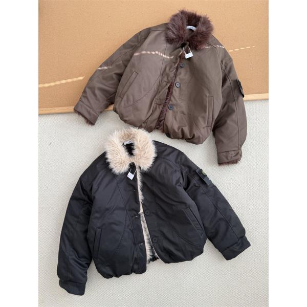 STONE ISLAND ストーンアイランド コピー  2025秋冬 ブラック 人気 ふんわり裏起毛 ジュアル ダウンジャケット