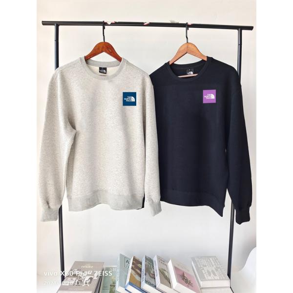 ブラック 検索人気 パープルロゴ ゆる感  パーカー THE NORTH FACE ザノースフェイス スーパーコピー