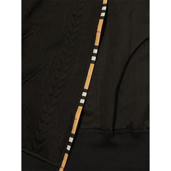 秋冬 ブラックBURBERRY バーバリー コピー  注目度高め 立体編み込み トラック ジャケット