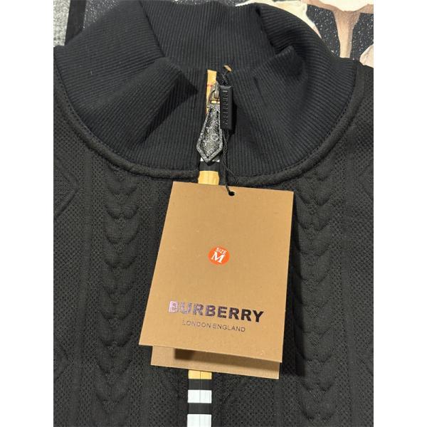 秋冬 ブラックBURBERRY バーバリー コピー  注目度高め 立体編み込み トラック ジャケット