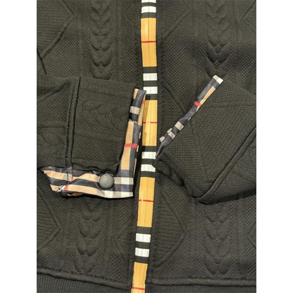 秋冬 ブラックBURBERRY バーバリー コピー  注目度高め 立体編み込み トラック ジャケット