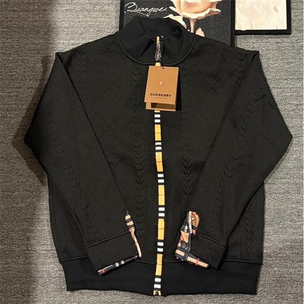 秋冬 ブラックBURBERRY バーバリー コピー  注目度高め 立体編み込み トラック ジャケット