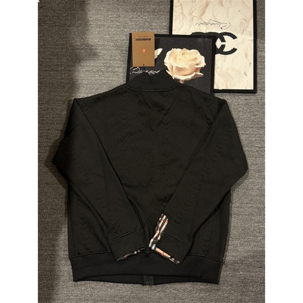 秋冬 ブラックBURBERRY バーバリー コピー  注目度高め 立体編み込み トラック ジャケット