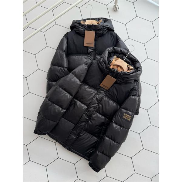 2025秋冬 ブラック 人気爆増 防寒ボリューム ダウンジャケット BURBERRY バーバリー 偽物