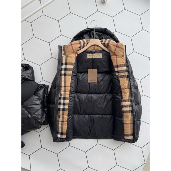 2025秋冬 ブラック 人気爆増 防寒ボリューム ダウンジャケット BURBERRY バーバリー 偽物