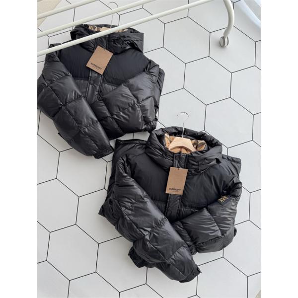 2025秋冬 ブラック 人気爆増 防寒ボリューム ダウンジャケット BURBERRY バーバリー 偽物