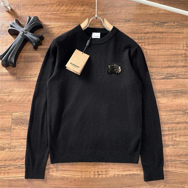 ブラック 注目度高め 立体ワッペン ニットトップス BURBERRY バーバリー コピー セーター