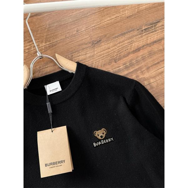 秋冬 ブラック 検索人気 ベア刺繍 可愛い ニット セーター BURBERRY バーバリー スーパーコピー