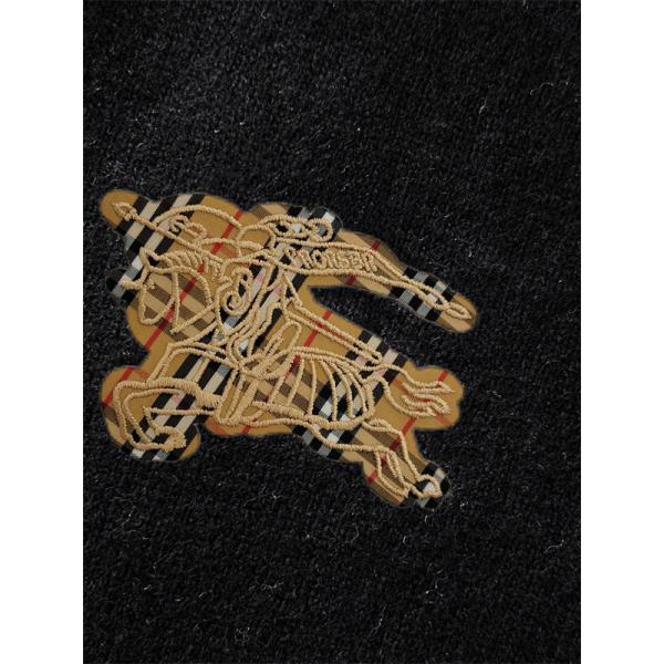 BURBERRY バーバリー コピー ブラック 人気急伸 定番チェック 上質 トレンドニット セーター