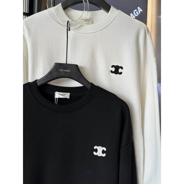 2025-2026トレンド☆CELINE セリーヌ スウェットコピー刺繡ロゴデザインシンプルデザイン