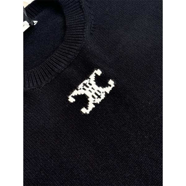  洗練された印象 CELINE セリーヌ コピー クルーネックニット  セーター 上質 エレガント