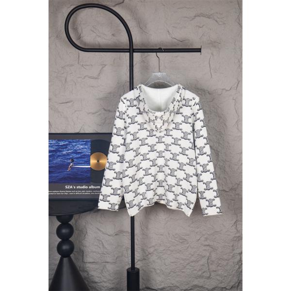 秋冬 ベージュ 新作登場 モード可憐 総柄 CELINE セリーヌ スーパーコピー パーカー