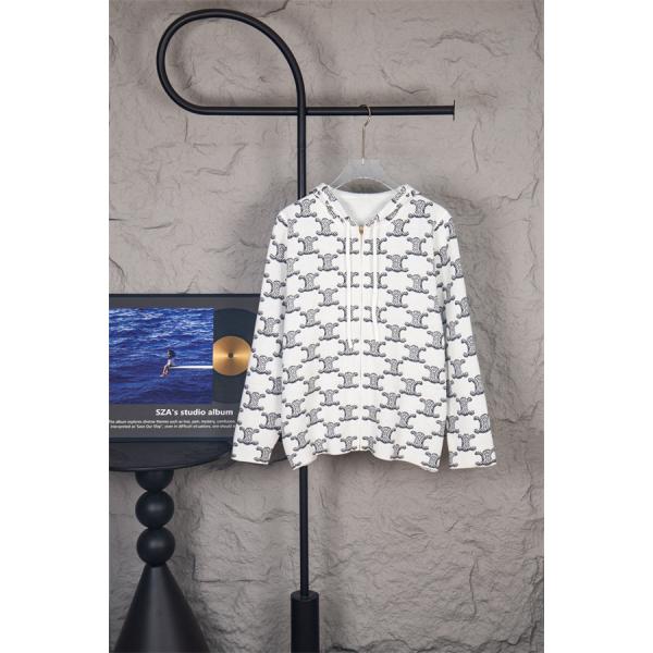 秋冬 ベージュ 新作登場 モード可憐 総柄 CELINE セリーヌ スーパーコピー パーカー