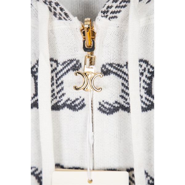 秋冬 ベージュ 新作登場 モード可憐 総柄 CELINE セリーヌ スーパーコピー パーカー