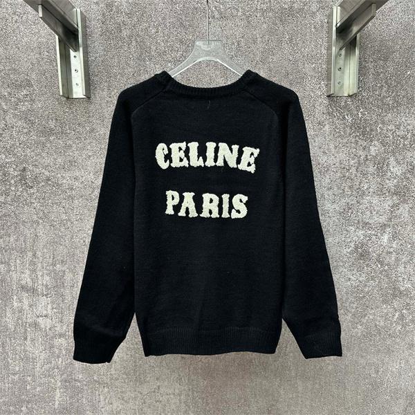 CELINE セリーヌ コピー ブラック 注目度上昇 ヴィンテージ調 大人映え ニット セーター