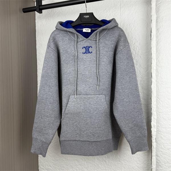 グレー 新作 トレンド 洗練 柔軟着心地 CELINE セリーヌ スーパーコピー パーカー