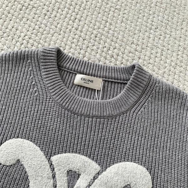 CELINE セリーヌ 偽物 秋冬 ネイビー 人気拡大中 存在感抜群 ニットセーター