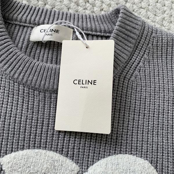 CELINE セリーヌ 偽物 秋冬 ネイビー 人気拡大中 存在感抜群 ニットセーター