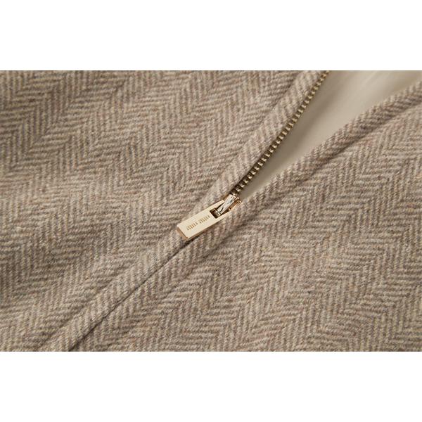 MIUMIU ミュウミュウ コピー 2025年秋冬 ヘリンボーン素材 きれいめミリタリー 大人 ジャケット