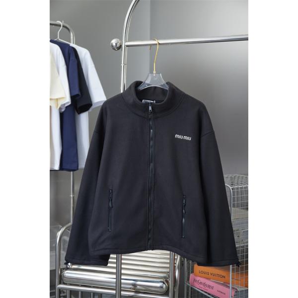 シンプル＆ミニマル 上質フリース ジップアップ ジャケット MIUMIU ミュウミュウ コピー