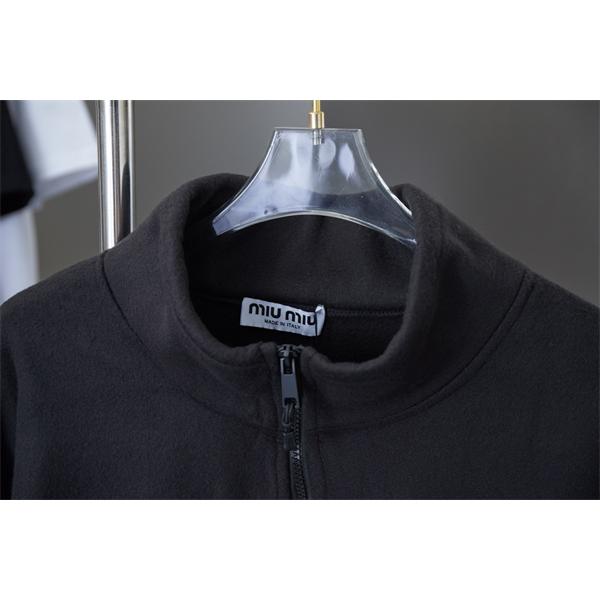 シンプル＆ミニマル 上質フリース ジップアップ ジャケット MIUMIU ミュウミュウ コピー
