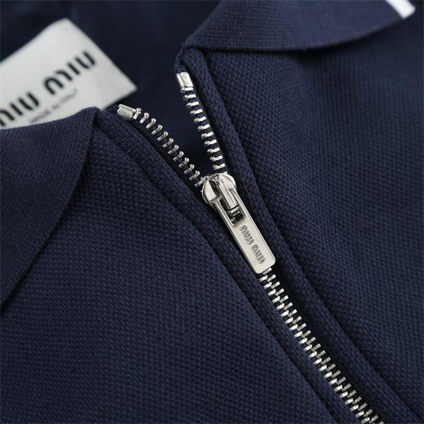 きれいめカジュアル 配色ライン ジップアップ MIUMIU ミュウミュウ スーパーコピー  ジャケット