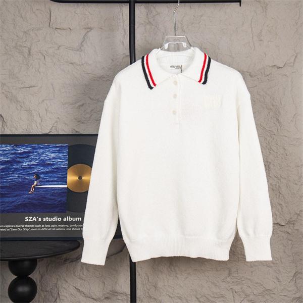 MIUMIU ミュウミュウ コピー 2025年秋冬 定番 上品 ポロニット 肌触り良好