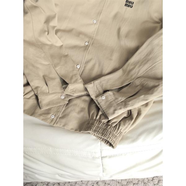 新作 きれいめ シャツジャケット 着回し抜群 MIUMIU ミュウミュウ スーパーコピー