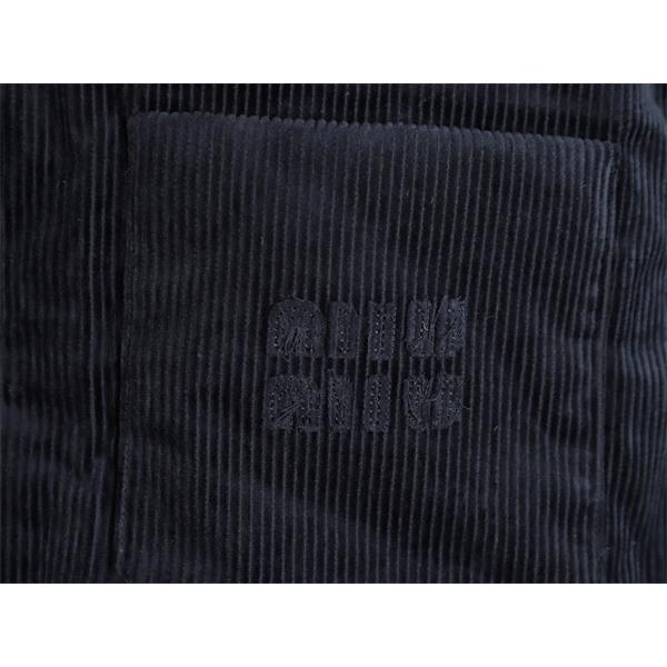 落ち着き感 起毛素材 ネイビー コーデュロイ MIUMIU ミュウミュウ コピー ジャケット 定番