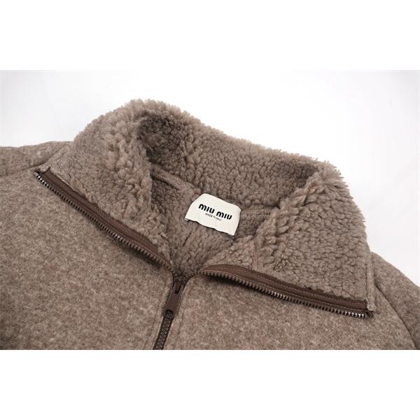 MIUMIU ミュウミュウ 偽物 2025秋冬 ナチュラル 保温性 ベージュ ジャケット おすすめ