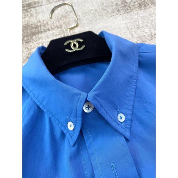 2025秋冬 きれいめ 軽やか素材 ブルー MIUMIU ミュウミュウ スーパーコピー シャツ トレンド